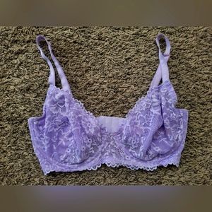 savage x fenty size 34DDD purple lace bra
